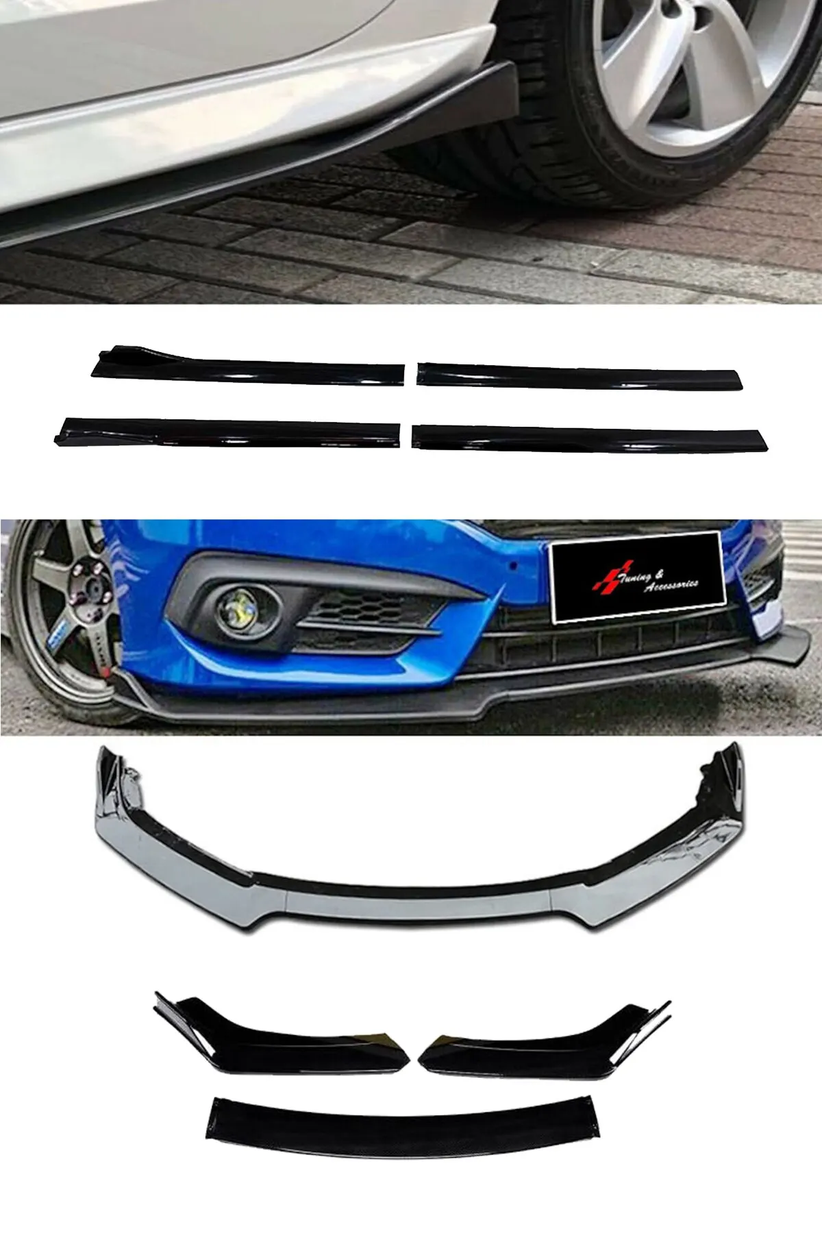 Chrysler Crossfire Flapldecespuglido Laterale Marshixpiyel + 3 Pezzi Nero Anteriore Pianoforte Aggiuntivo 642 Nero