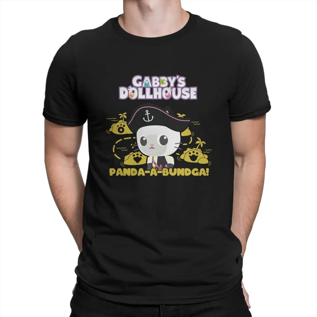 Maglietta Da Uomo Della Casa Delle Bambole Di Gabby Pandy Paws Panda-A-Bundga Individualità T Shirt Felpe Grafiche Nuova Tendenza