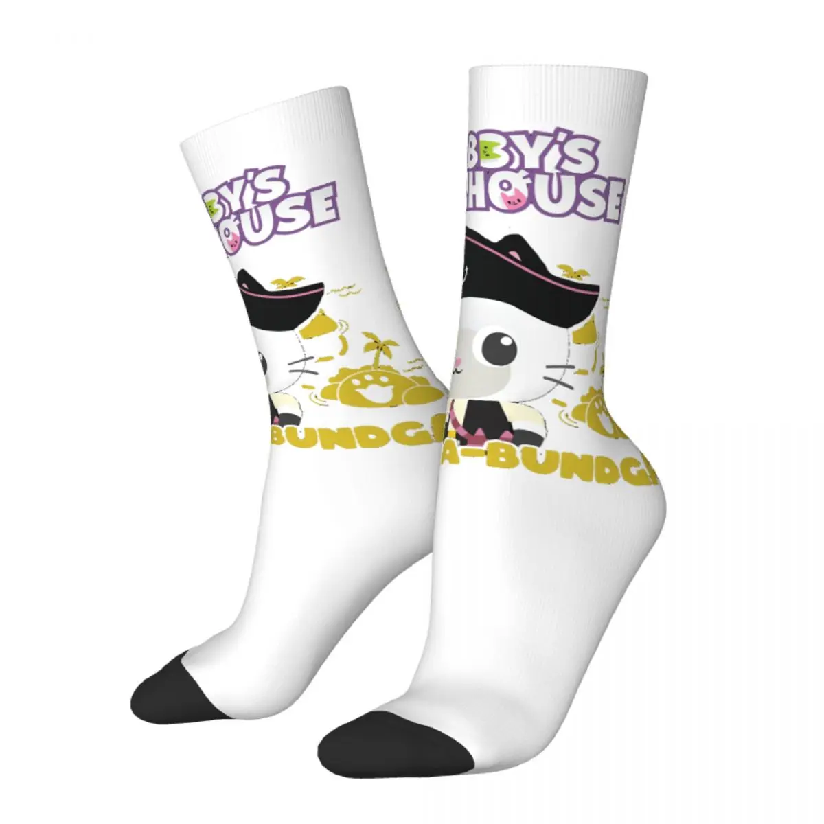 Divertente Calzino Pazzo Per Uomo Pandy Paws Panda-A-Bundga Hip Hop Harajuku Gabby Dollhouse Happy Seamless Pattern Boys Crew Sock