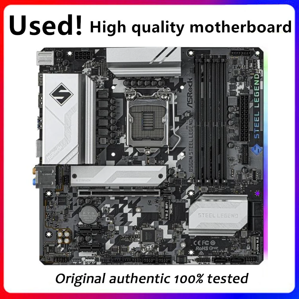Scheda Madre Usata Per Scheda Madre Asrock B560M Steel Legend Originale Desktop B560 Lga 1200 I7/I5/I3 Usb3.0 M.2