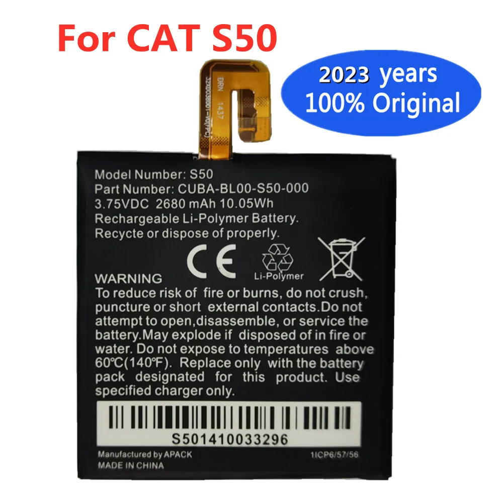 S50 Nuova Batteria Del Telefono Originale Al 100% Per Batterie Bateria Di Ricambio Per Smartphone Caterpillar Cat S50 Cuba-Bl00-S50-000 2680Mah