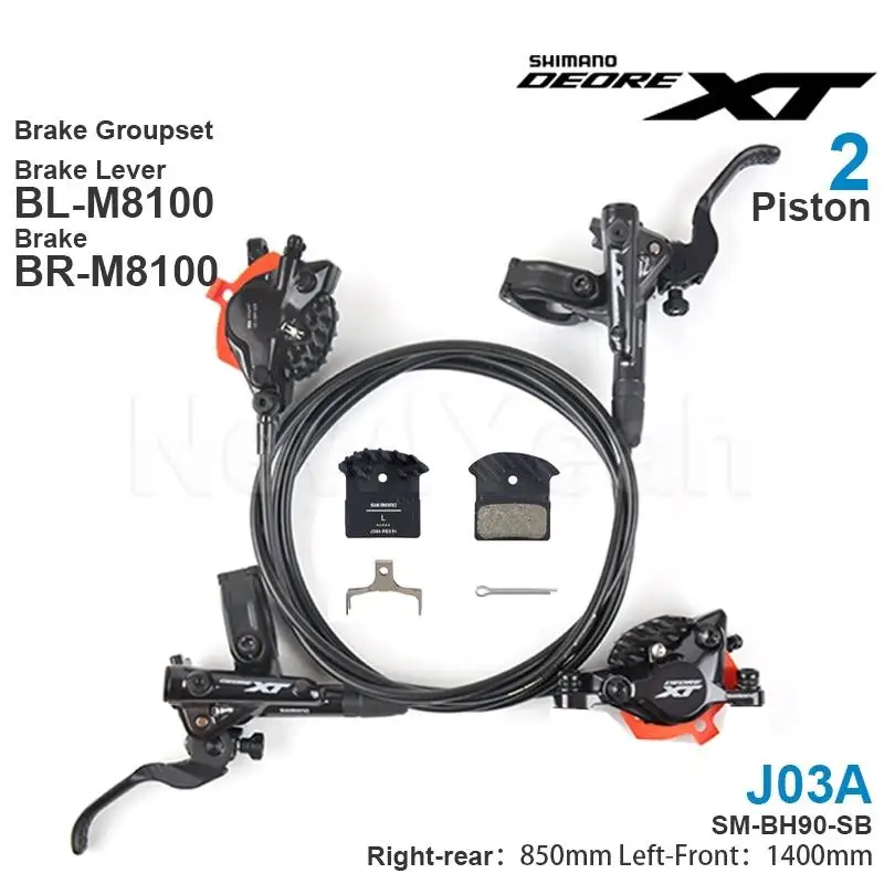 Shimano Xt M8100 Freno Idraulico Gruppo Br-M8100 2 Br-M8120 Pistone 4 Pistone Bicicletta Freno A Disco Per Mountain Bike Mtb
