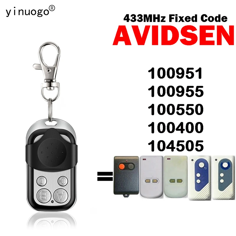 100% Clone Avidsen 100951 100955 100550 100400 104505 Telecomando Apriporta Per Garage 433.92Mhz Codice Fisso