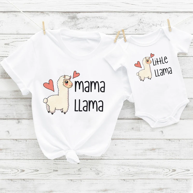 Mama And Little Llama Shirts Mama And Mini Family Matching Shirts Mothers Day Shirt Mommy And Me Outfits Baby Clothes Girl