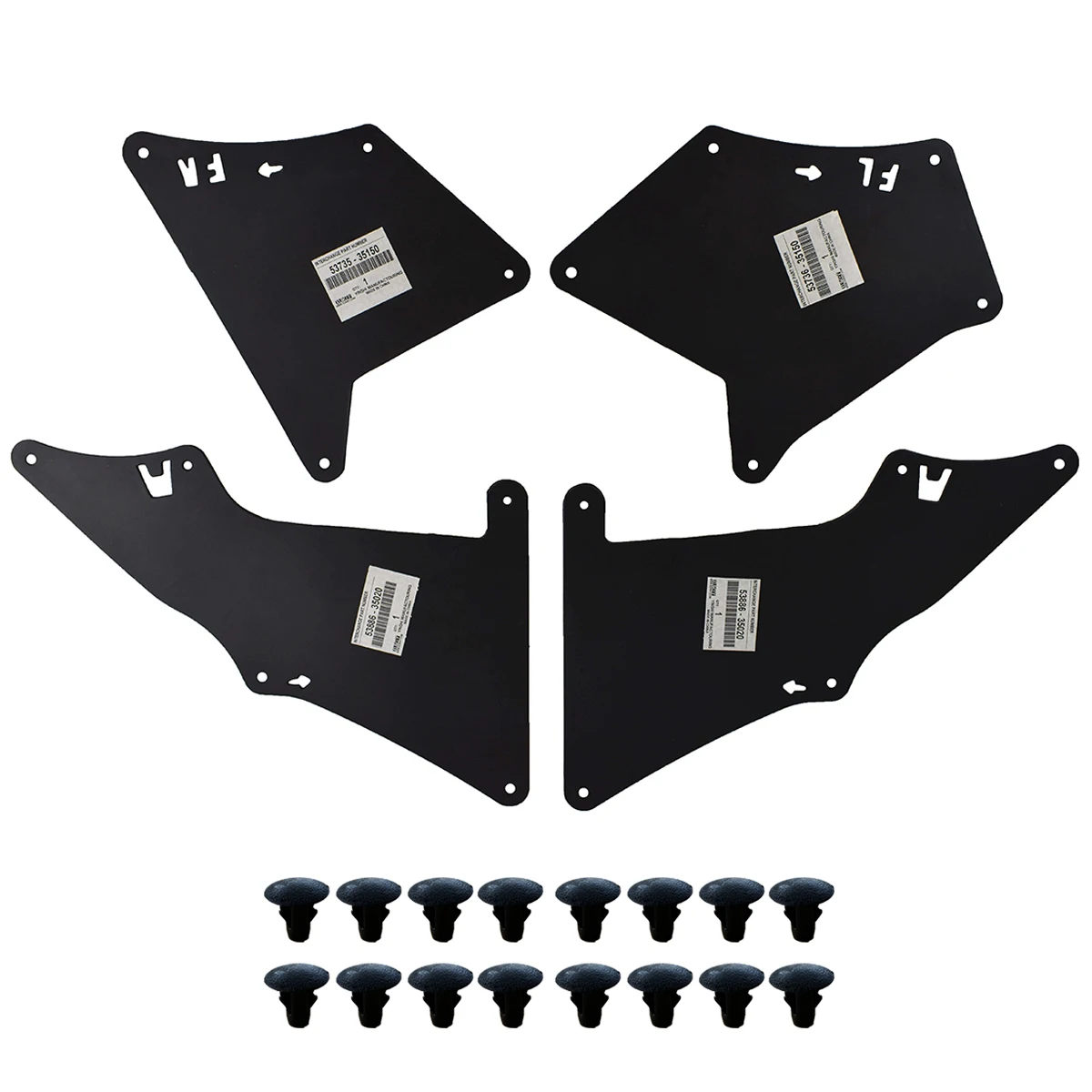4 Pz Paraspruzzi Per Toyota Land Cruiser Prado J120 J150 2003 - 2020 Lc3 Lc4 Lc5 Grembiule Sigillo W Clip Fodere Parafango
