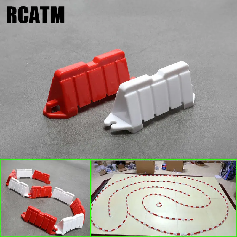30Pcs Telecomando Auto Drift Race Road Barrier Traffic Fence Per 1/10 1/14 1/16 1/18 Rc Car Hsp Tamiya Trx4 Defender Parte Fai Da Te