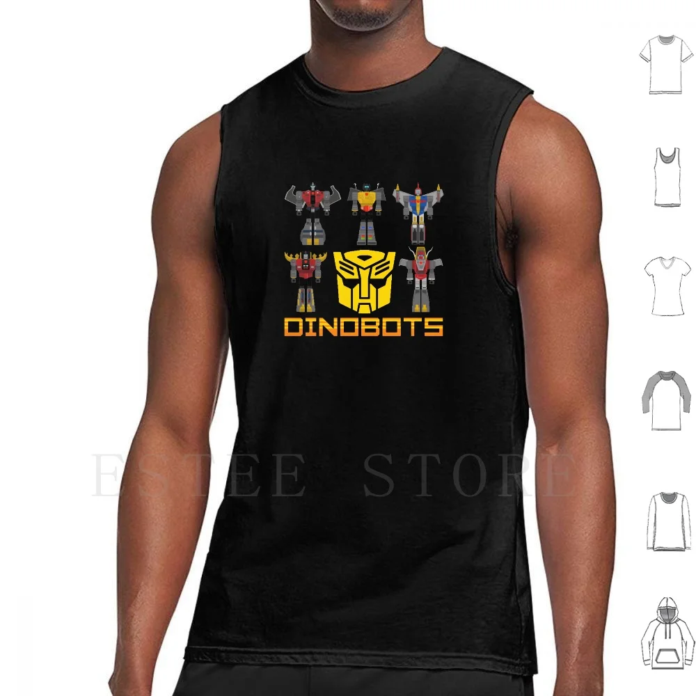 Dinobots (Rosso) Canotte Gilet Cotone Dinobot Dinobot Sinosauro Dinosauri Robot Robot Autobot Autobot Decepticon Decepticon Decepticons