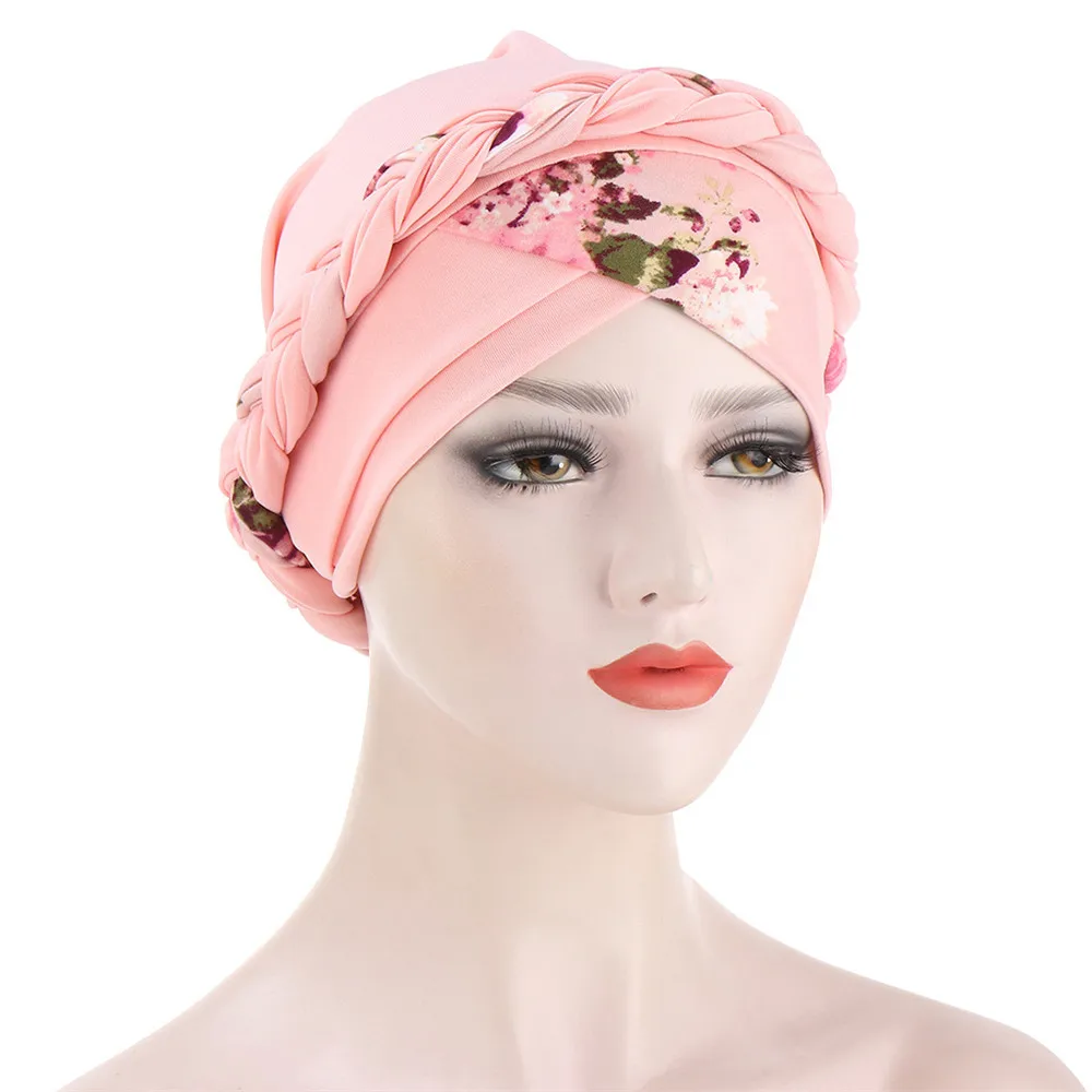 Turbante Hijab Musulmano Hijab Cappellini Musulman Per Donna Musulmano Solido Treccia Donna Hijab Wrap Cap Turbantes Cappello Turbante Cappello Chemio
