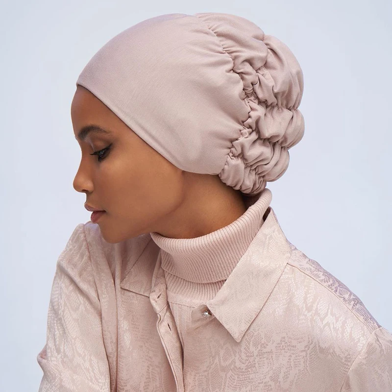 2022 Donne Musulmane Elastico Cravatta Indietro Jersey Hijab Underscarf Caps Hijab Cap Head Wrap Turbante Cofano Islamico Foulard Turbante