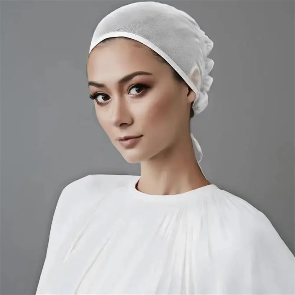 2022 Muslim Women Elastic Tie Back Jersey Hijab Underscarf Caps Hijab Cap Head Wrap Turban Bonnet Islamic Headscarf Turbante