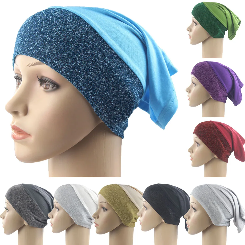 Berretto Hijab Interno Cotone Modale Turbante Musulmano Islam Underscarf Undercap Bonnet Soft Jersey Stretch Hijab Tube Caps Turbante Mujer