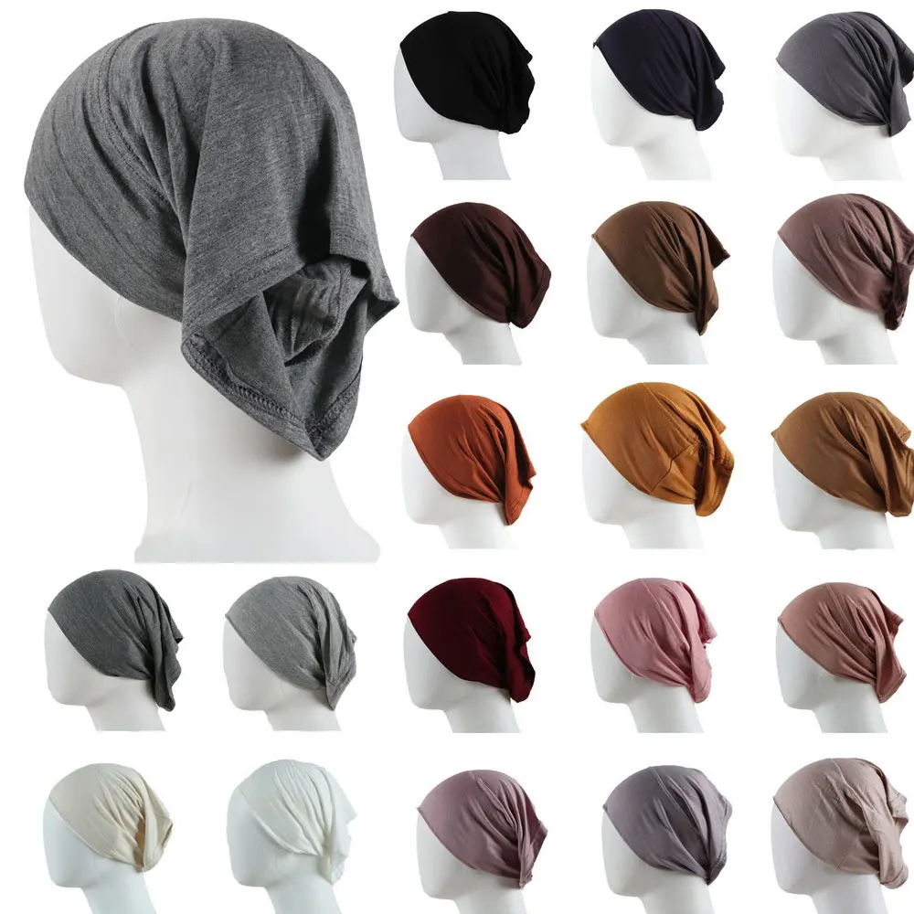 Cappellini Hijab Interni Modali Morbidi Cappellino Turbante In Jersey Elasticizzato Musulmano Cappellino Islamico Cappellino Copricapo Femminile Turba