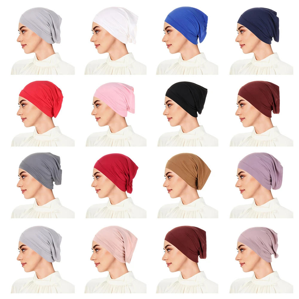 Ramadan Hijab Undercap Copricapo Istantaneo Cotone Cofano Hijab Per Le Donne Turbanti Musulmani Berretto Interno Turbante Donne Musulmane Hijab