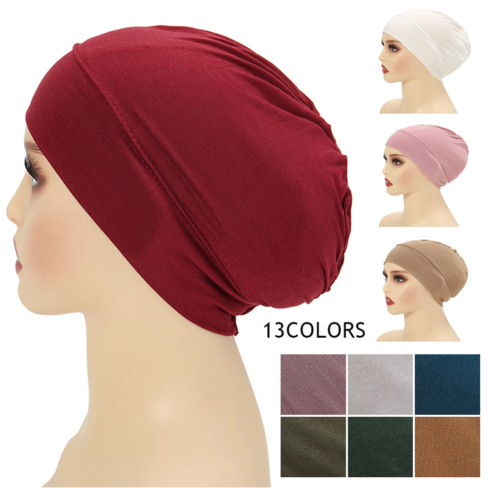 Ramadan Hijab Undercap Copricapo Istantaneo Cotone Cofano Hijab Per Le Donne Turbanti Musulmani Berretto Interno Turbante Donne Musulmane Hijab