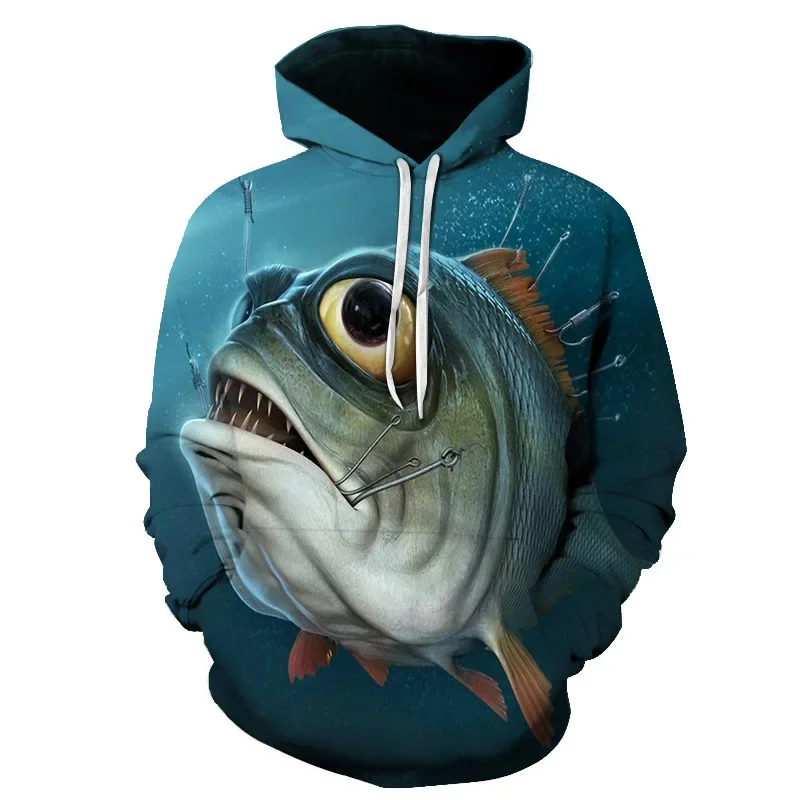 New Hot Bigeye Fishing Felpa Con Cappuccio Da Uomo Stampa 3D Felpe Divertenti Felpa Di Tonno Felpe Con Cappuccio Alla Carpa Hip Hop Abbigliamento Da U