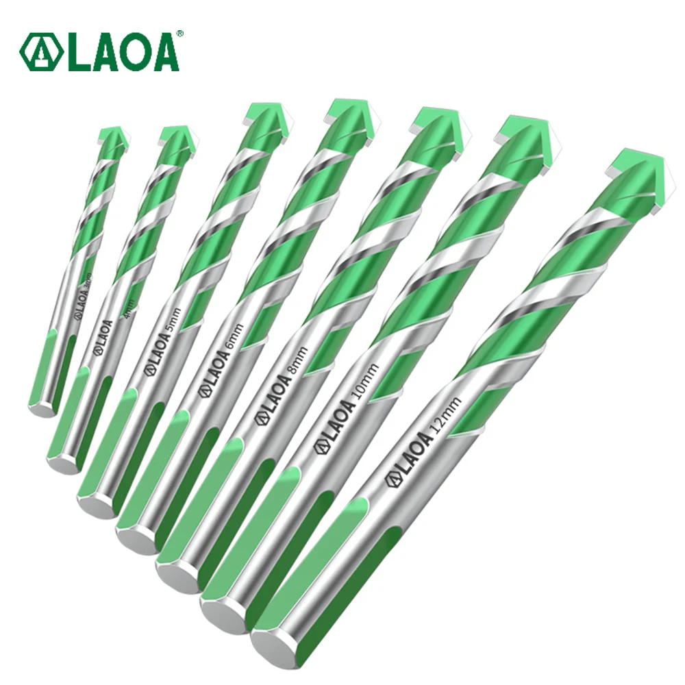 Laoa Punta Da Trapano Multifunzione Overlord Drill Tile Glass Punching Impact Triangle Drill Punta Da Trapano Per Calcestruzzo In Lega Super Dura
