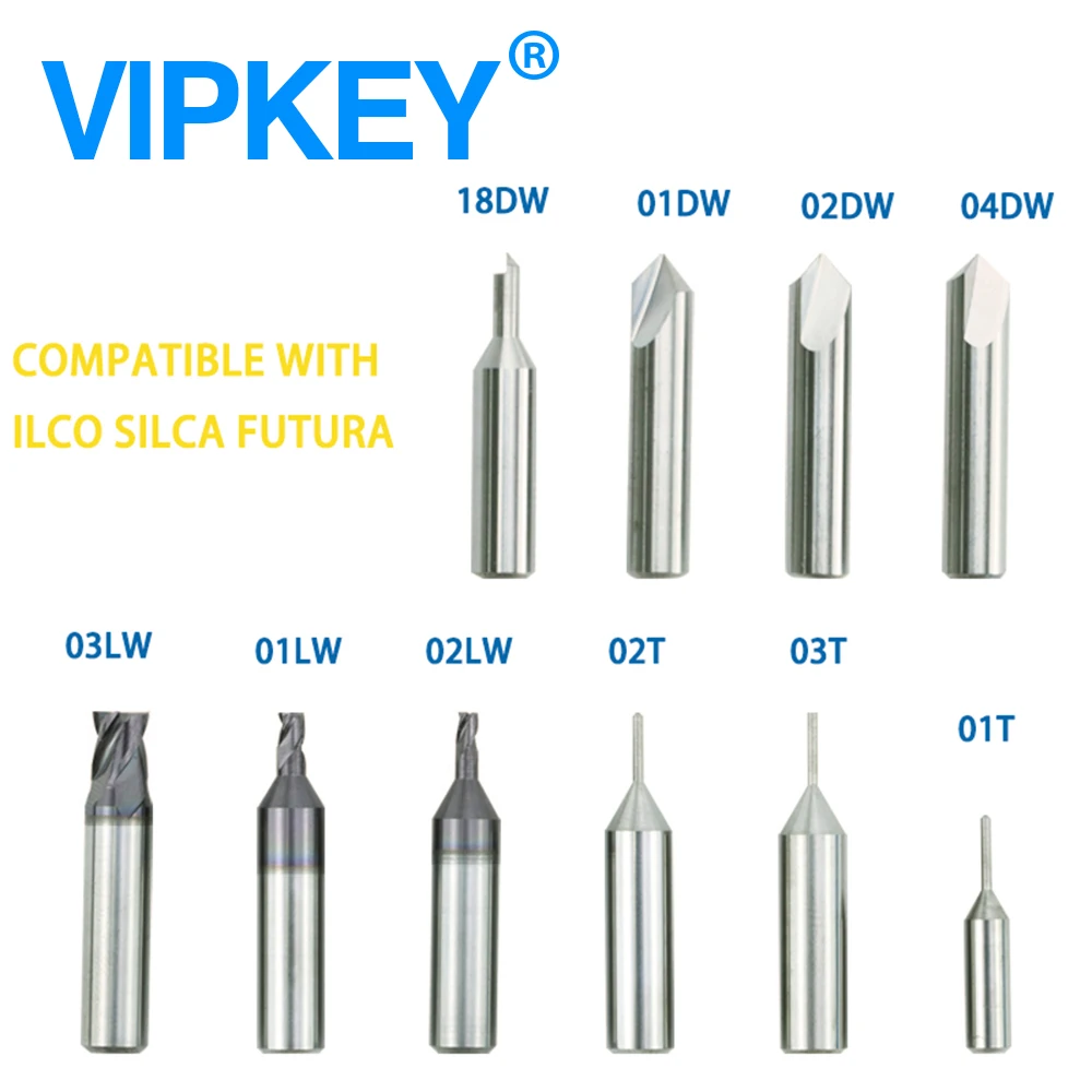Key Machine Cutter 01D 01Lw End Mill 01T Tracer Point Compatibile Con Silca Futura Key Copy Duplicator Machine Strumenti Per Fabbro