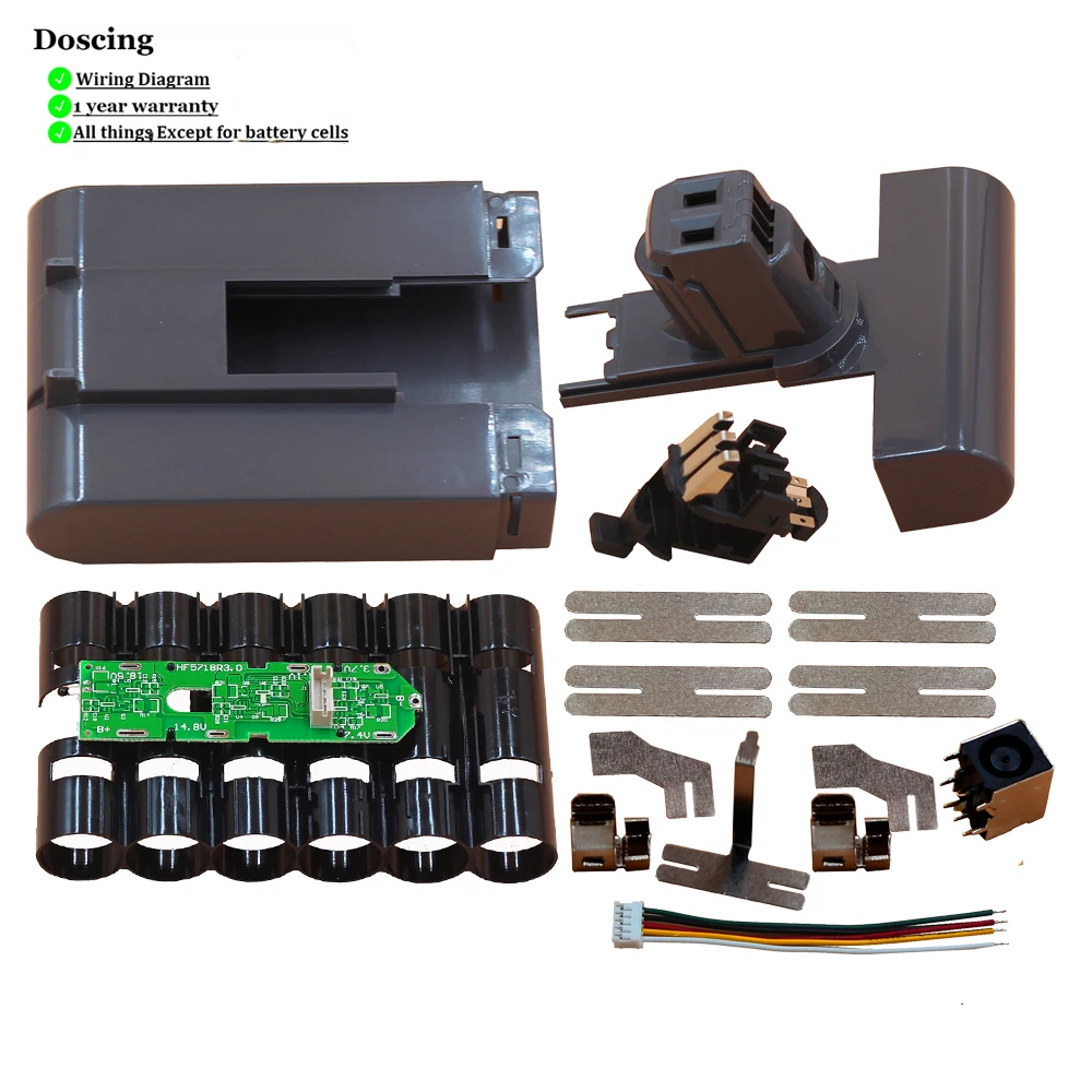 Doscing 21V Dc31 Dc31A Accessori Per Custodia Per Batteria Con Pcb Bms Per Dyson Dc34 Dc35 Dc44 Dc 45 Aspirapolvere Portatile Per Animali L70