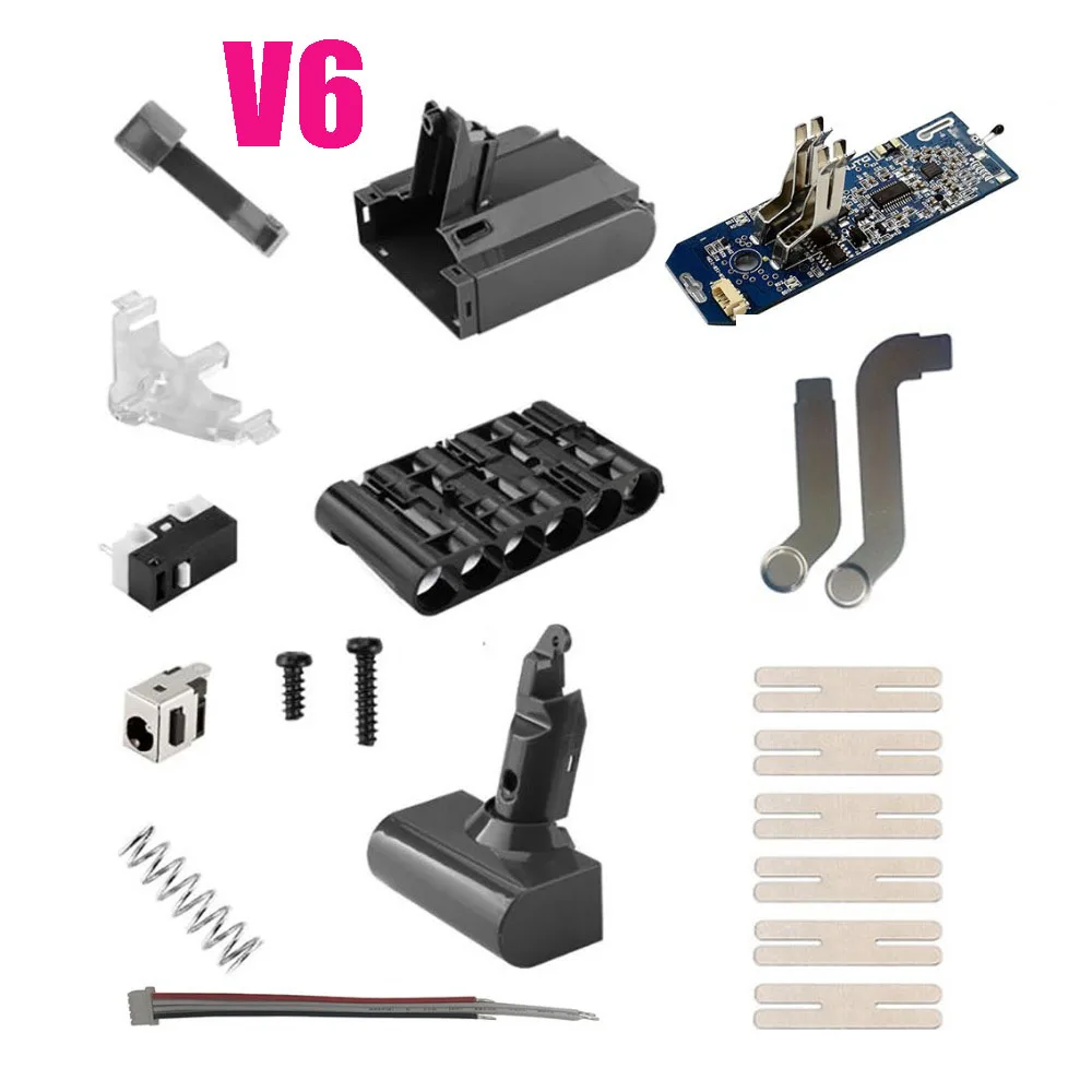 Aspirapolvere V6 Li-Ion Battery Box Case Charging Protection Circuit Board Pcb Per Dyson 21.6V Dc58 Dc62 Dc63 Dc72 Sv03 Sv09