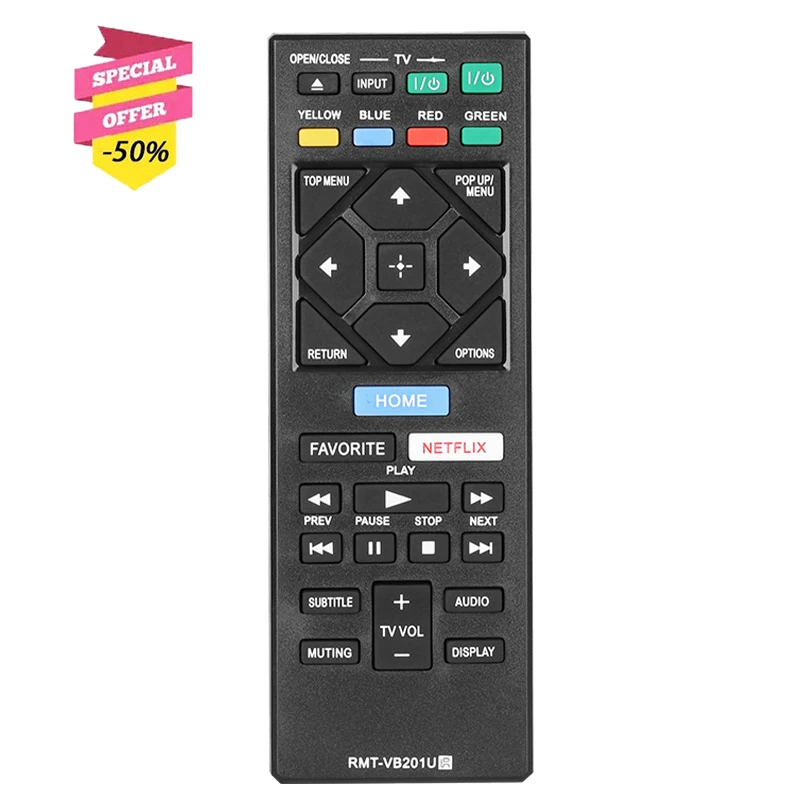 Rmt-Vb201U Telecomando Per Lettore Disco Sony Blu Ray Ubp-X700 Bd-Bx370 Bdp-S1700 Bdp-S3700 Bdp-S6700 Bdp-3700 Bdp-S1700Es