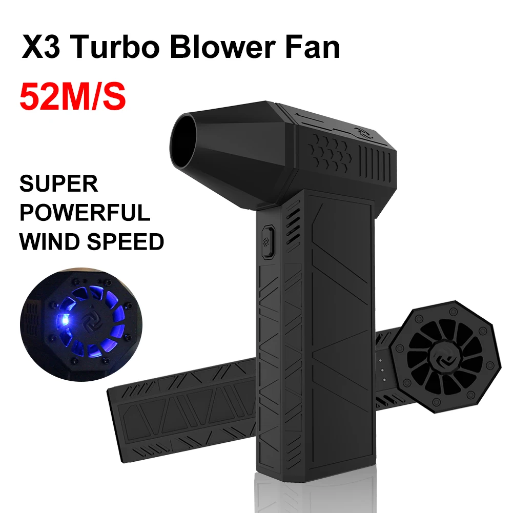 3Nd Generation X3 Blower Violento Mini Turbo Jet Fan Usb Ricaricabile 130000 Rpm Motore Brushless 52 M/S Soffiatore Per Condotti Ad Alta Velocità