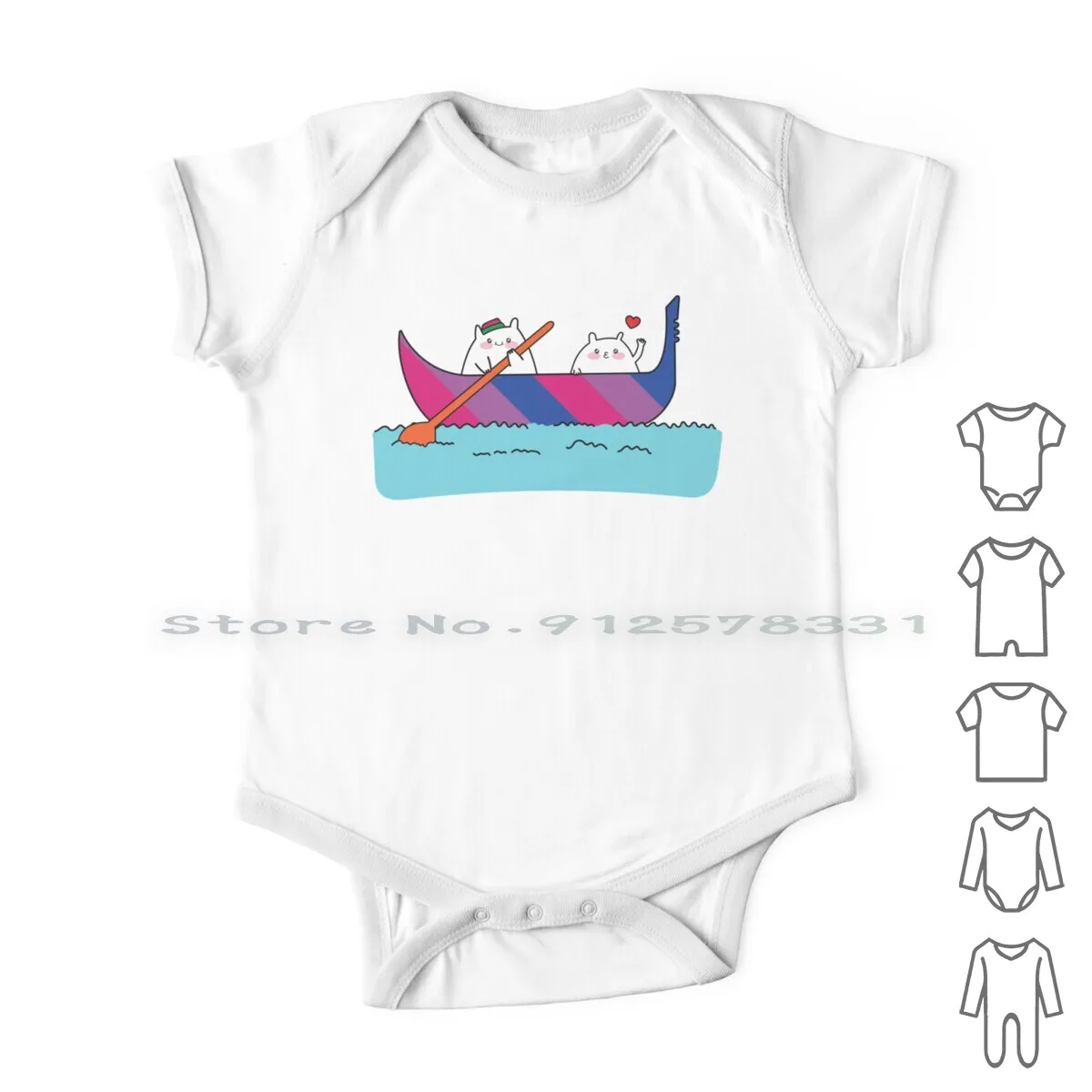 Kawaii Gondola Bisessuale Pride Flag Neonato Vestiti Pagliaccetti Tute Di Cotone Bandiera Bisessuale Bi Pride Bisessuale Lgbtqia