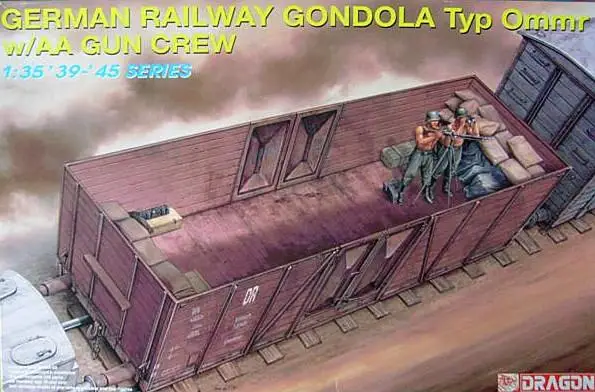 Dragon 6086 1/35 Gun Ferroviario Tedesco Tipo Ommr W/Aa Gun Crew