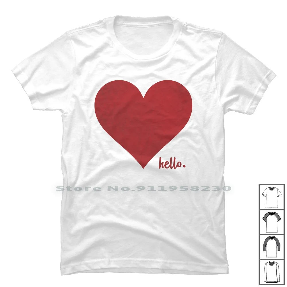 Hello Love Red Heart T Shirt 100% Cotone Cuore Rosso Bambini Compleanno I Heart Cartoon Vehicle Gondola Pattern Balloon Flight