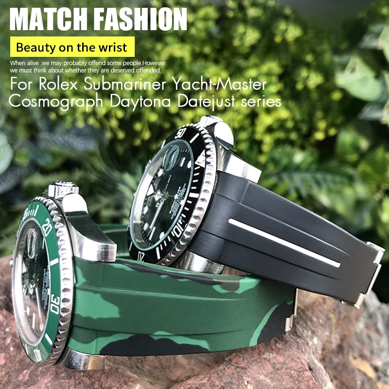 Cinturino Cinturino In Gomma Siliconica 19Mm 20Mm Adatto Per Ruolo Submariner Gmt Explorer Air King Yacht Master Cinturino Uomo Strumenti Gratuiti