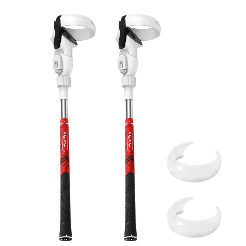 Plastica Vr Golf Club Adapter Controller Grips Stick Handle Per Oculus Quest 2 Rift S Golf Club Attachment Per Oculus Quest 2 Vr