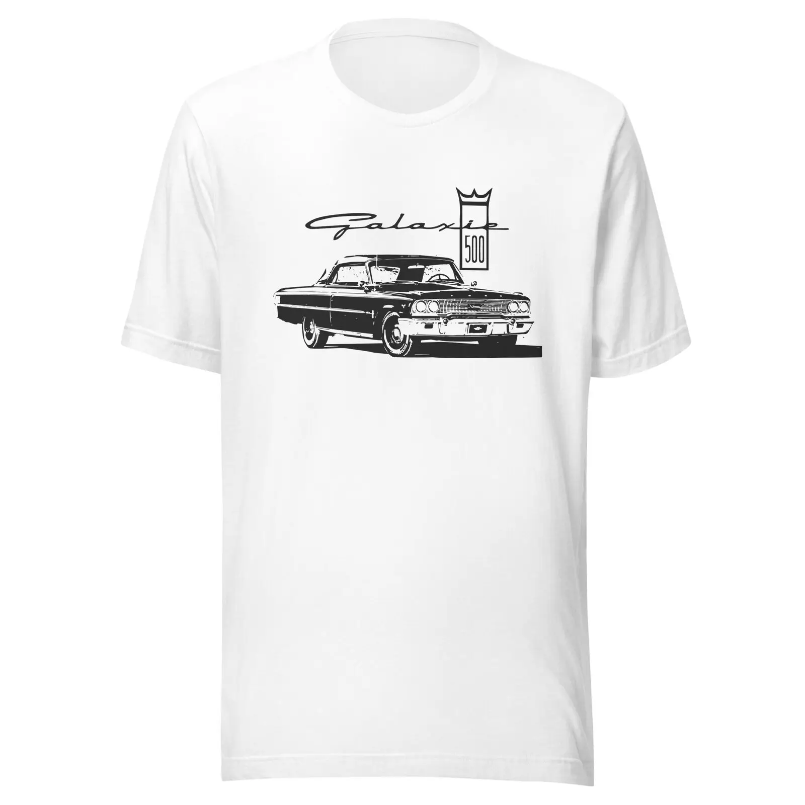 1963 Galaxie 500Xl Black Classic Car Retro Old School Automotive T-Shirt Unisex