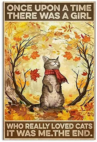Cartel De Gato Una Ez,La Puerta Retro, Placa De 8X12 Pulgadas, Para Garaje, Familia, Granja