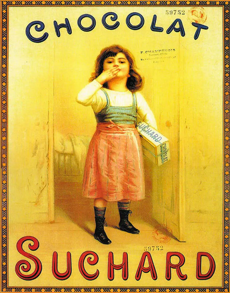 Póster De Metal Para Pared, Cartel Retro Francats De Chocolat Sucher, Hojalata