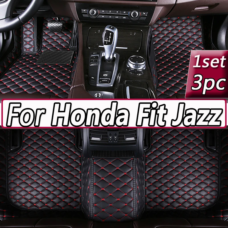 Tappetini Auto Per Honda Fit Jazz Gk3 4 5 6 7 2014 ~ 2020 Tappetino Tappeto In Pelle Di Lusso Parti Interne Accessori Auto Gh7 Gp5 6