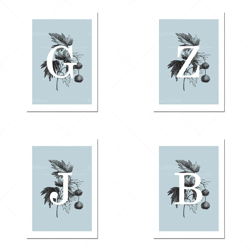 Collezione Celeste Floreale | Affiche Florale Pastello | Perizoma, Divano Art