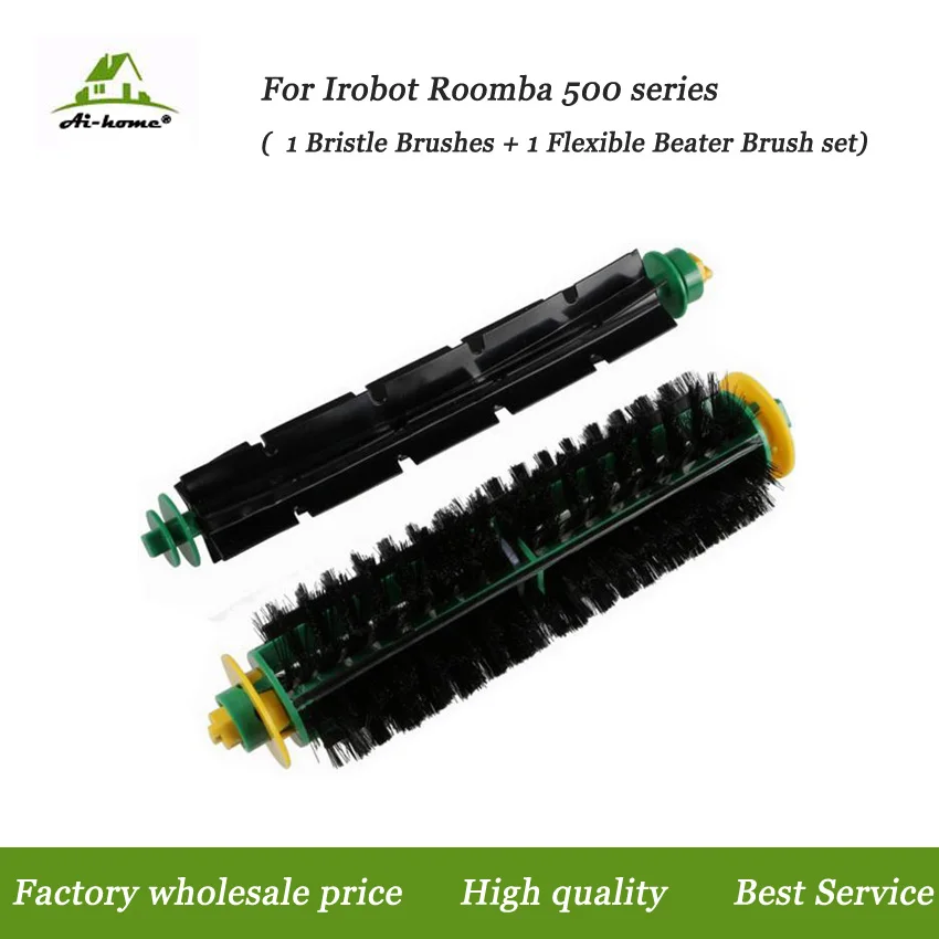 Kit Di Accessori Setola + Flessibile Beater Pennelli Per Irobot Roomba Serie 500 527 528 530 532 535 540 555 560 562 Vuoti
