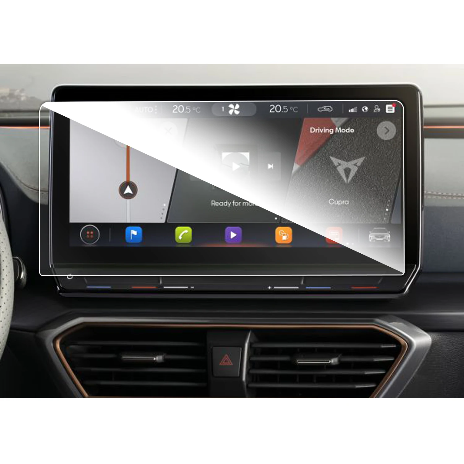 Ruiya Per Cupra Formentor 2023 12 Pollici Auto Navigazione Touch Center Screen Protector Auto Interior Cupra Formentor Accessori