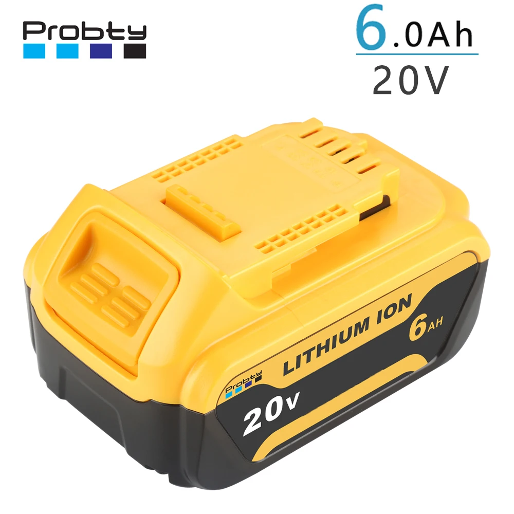 Probty Per Utensili Elettrici Dewalt Max 18V 20V 6.0Ah Batteria Al Litio Dcb184 Dcb200 Per Utensili Elettrici A Batteria Serie Dcd/Dcf/Dcg
