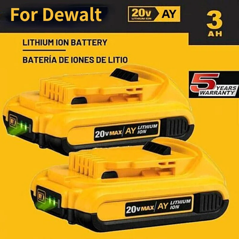 Batterie 20V 3.0Ah Dcb203 Batteria Agli Ioni Di Litio Per Dewalt Max Tools Dcb205 Dcb206 Dcb200 Dcb182 Dcb180 Dcb230 Dcd Dcf Dcg Series