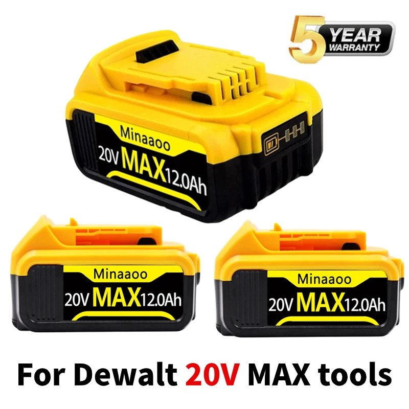 Per Dewalt Dcb205 18V/20V Max Dcb204 Batteria Di Ricambio Agli Ioni Di Litio Dcb205 Dcb180 Dcd985B Serie Dcd/Dcf/Dcg Con Caricabatterie