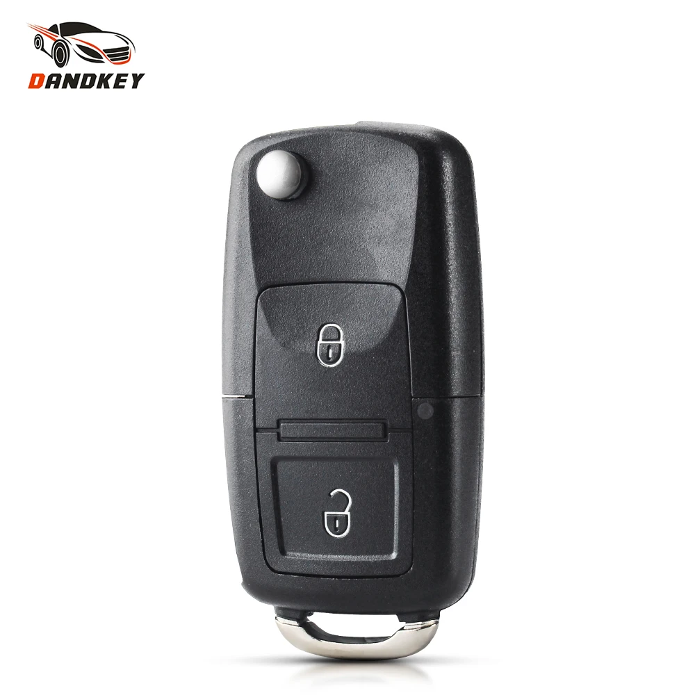 Dandkey Flip Remote Key Case Shell Per Vw Volkswagen Mk4 Bora Golf Passat Polo Alhambra Touran 2 Bunttons Chiave Pieghevole