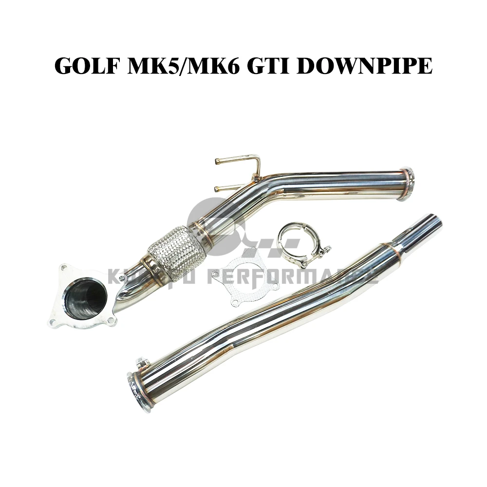 Kungfu Performance Ss304 2.0T 3.0 ''Downpipe Per V W Mk5 Mk6 Gti Go Lf R Au Di 8P A3 S3 2010-2014