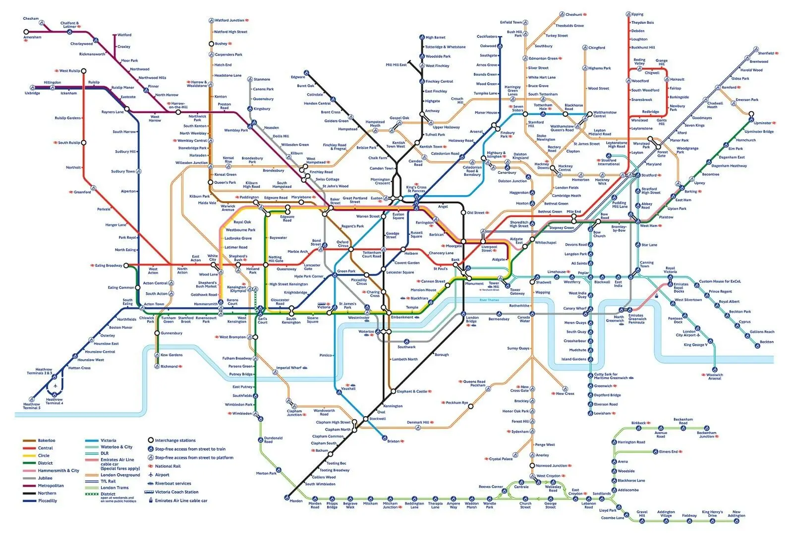 Dettagliato London Tube Map Print Art Canvas Poster Per Soggiorno Decor Home Wall Picture