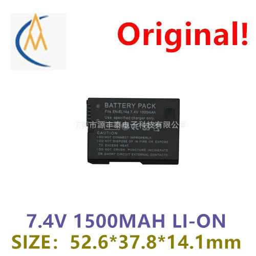 For Nikon D3500 D5100 D5200 D5300 D5500 D5600 En-El14 Battery    Repeatedly Charge 1100 Times With Protection Board
