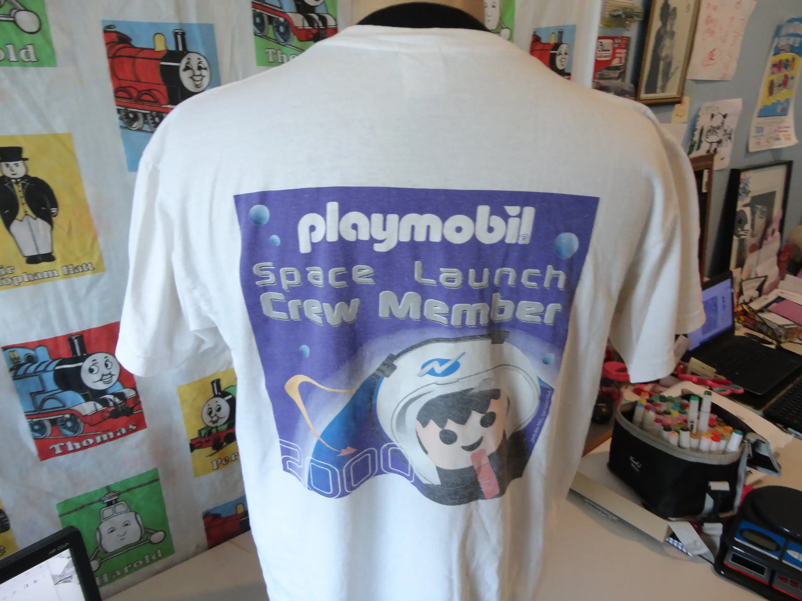 Maglietta Vintage Playmobil Space Launch Crew Member 2000 L