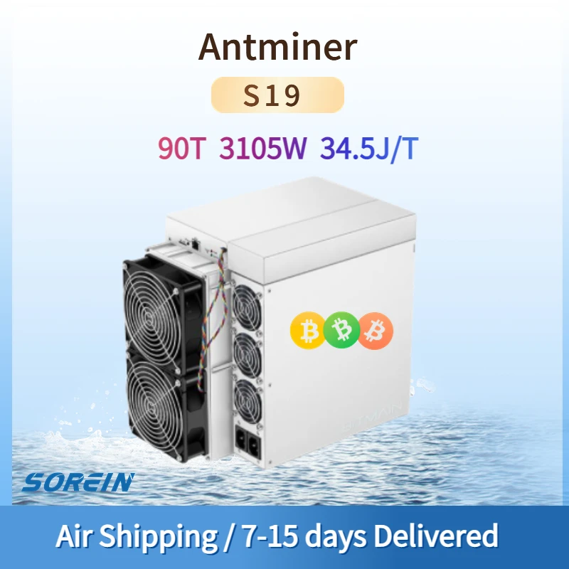 Nuovo Bitmain Antminer S19 90T Sha256 Btc Bitcoin Blockchain Miner