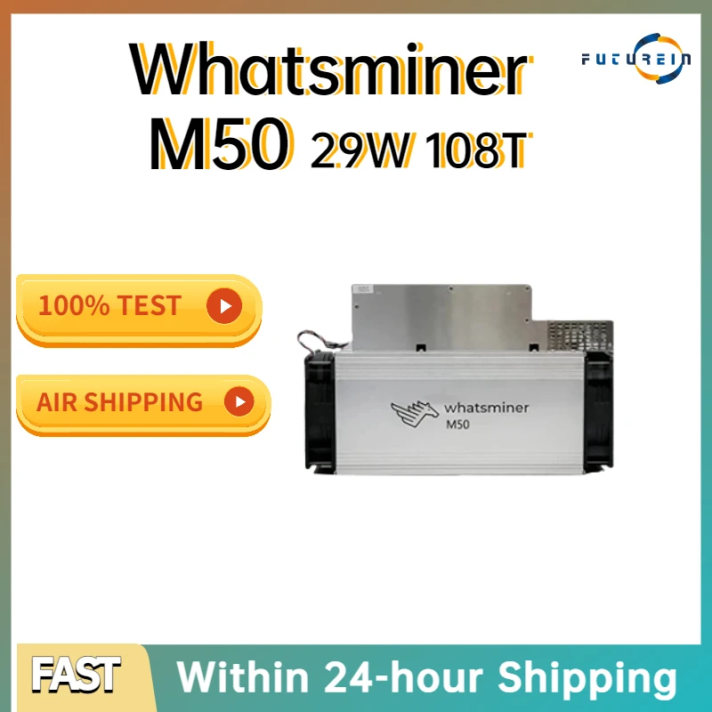 Nuovo Whatsminer M50 108Th/S Da Microbt Sha-256 Algorithm 112T 118T Asic Miner Btc Bitcoin Miner