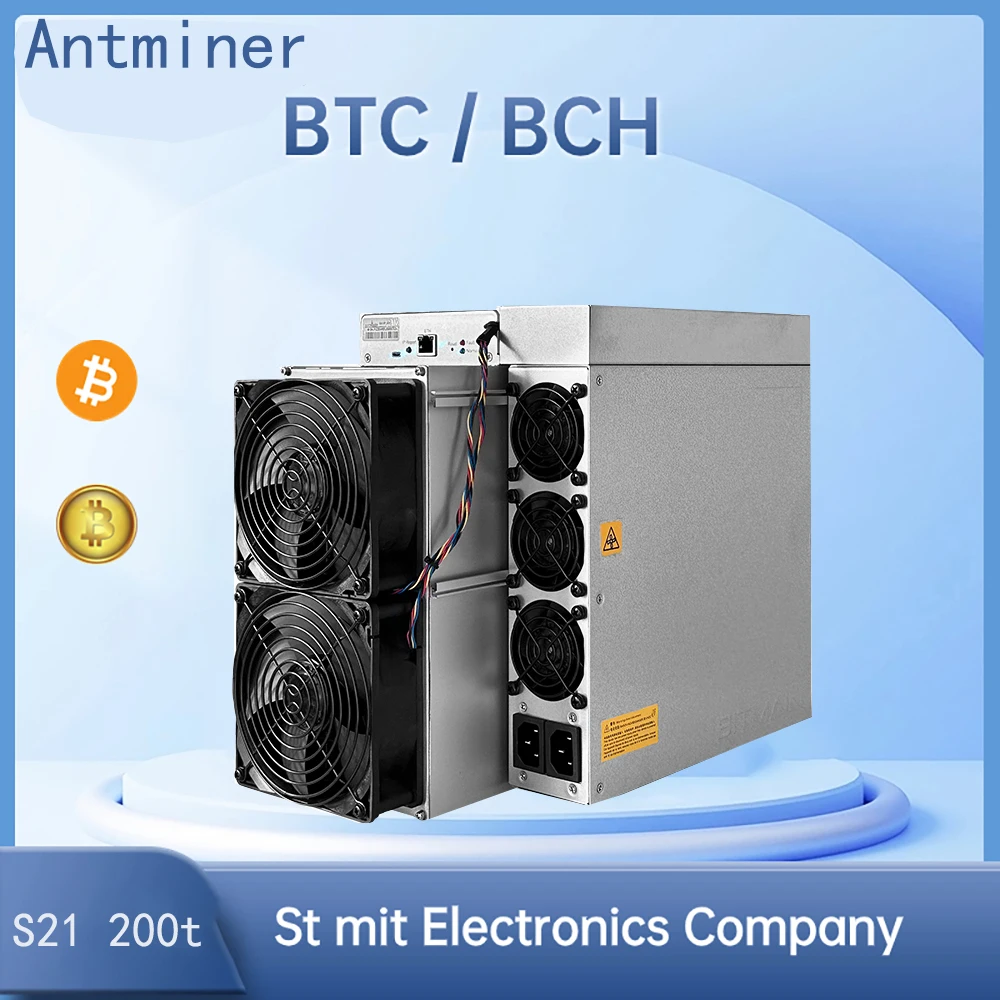 Bitmain Antminer S21 200Th/S 3550W Bitcoin Miner Con Alimentatore In Stock