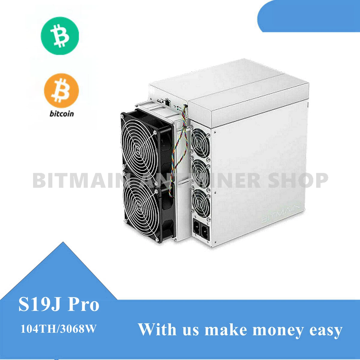 S19J Pro 104T Asic Miner Con Alimentatore Bitcoin Bch Btc Power Hash Miners Da Antminer Bitmain Pk Whatsminer M31S