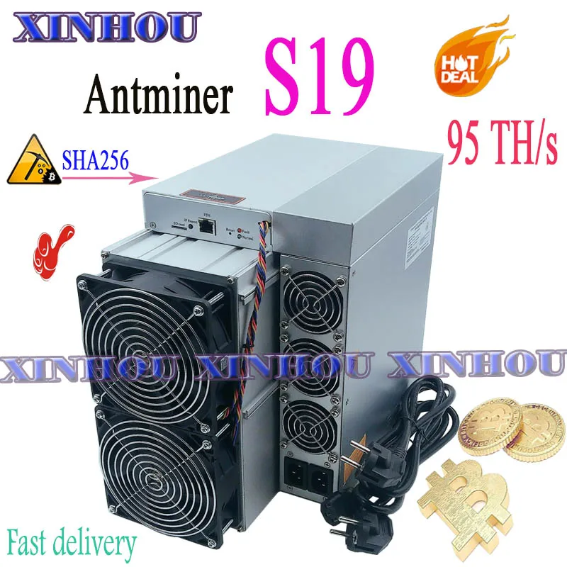 Asic Miner Antminer S19 95T Sha256 Bitcoin Btc Bch Miner Meglio Di S17 T17 T19 Z15 K5 M30S M31S M20S M21S T3 T2T A1 A10 Ebit